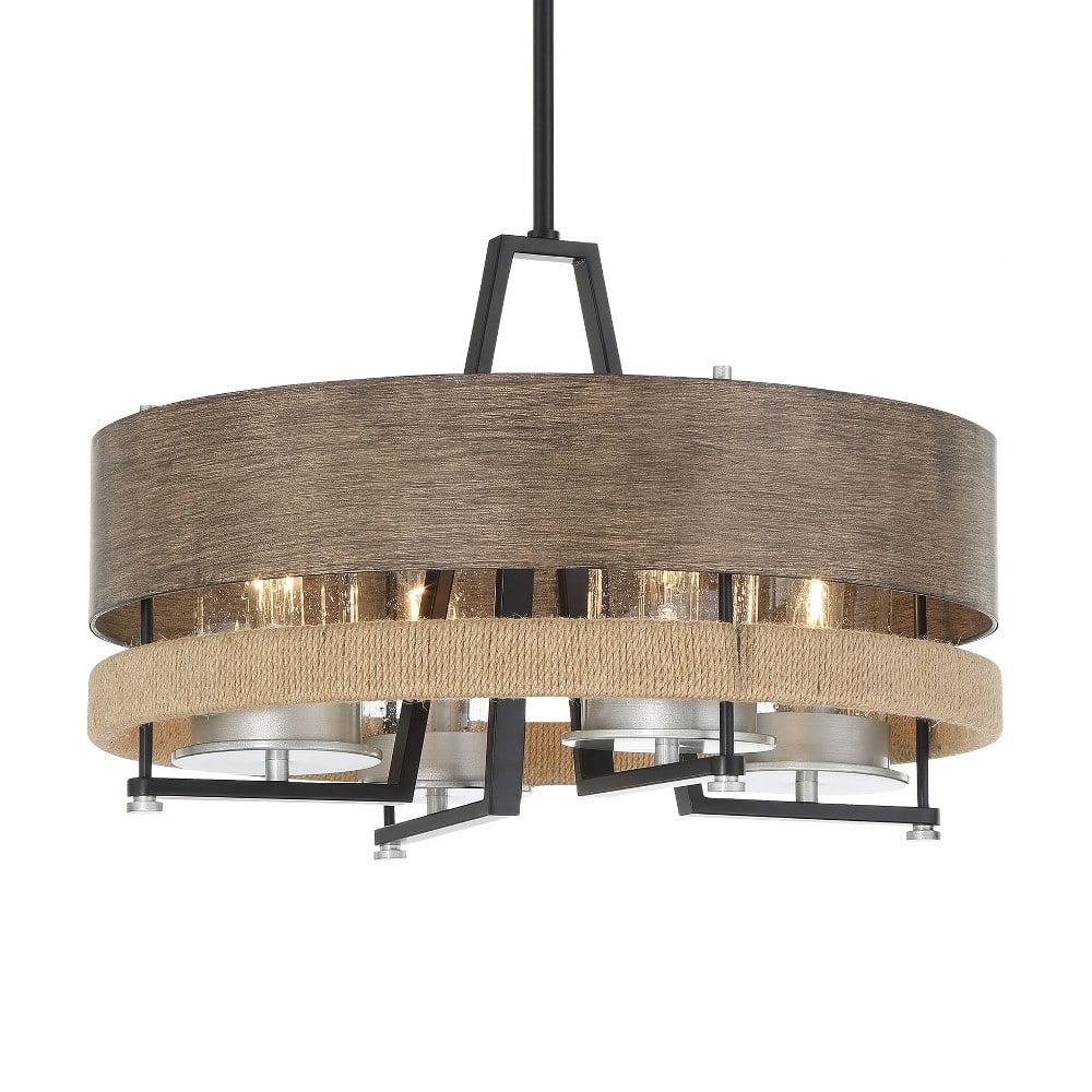 Silver Creek 4-Light Brushed Nickel Drum Pendant