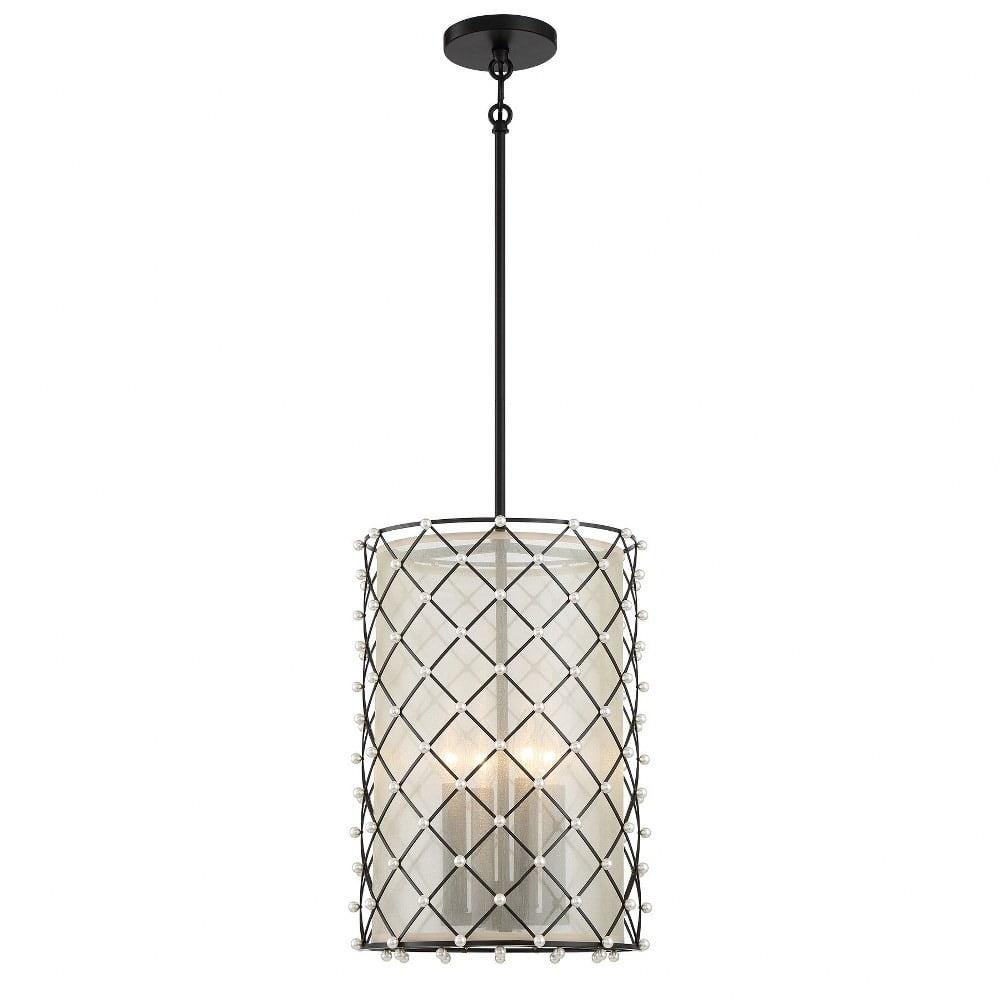 Minka Lavery 2863 Sheer Elegance 4 Light 13" Wide Taper Candle Pendant - Coal