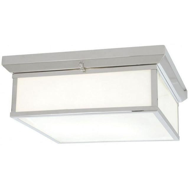 6918-77-L-Minka Lavery-30W 1 LED Square Flush Mount in Traditional Style - 6 inches tall by 16 inches wide-Chrome Finish