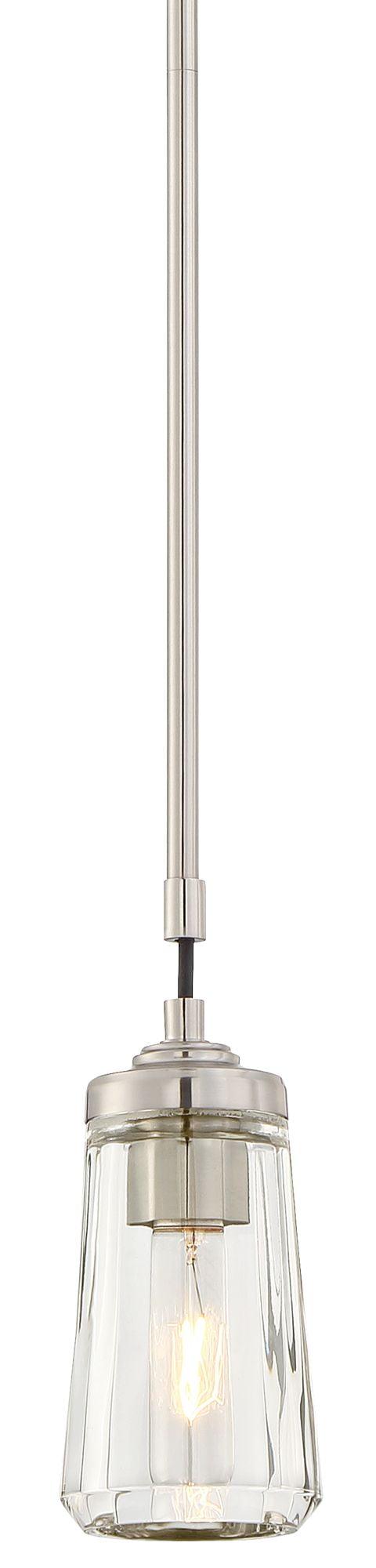 Elegant Minimalist Brushed Nickel Mini Pendant with Clear Glass Shade