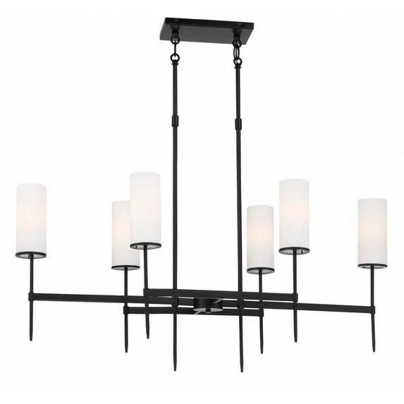 6-Light Kitchen Island Light in Coal