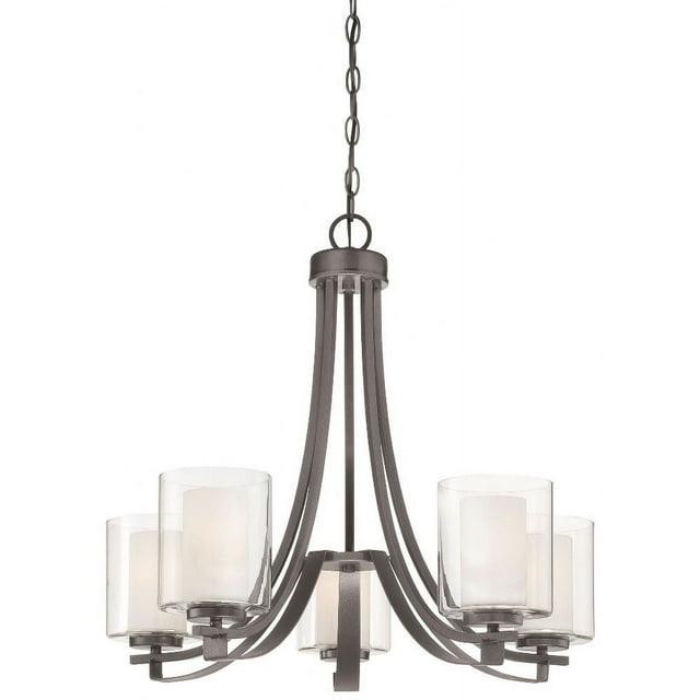 Minka Lavery 4105-172 Parsons Studio 5 Light Chandelier in Smoked Iron