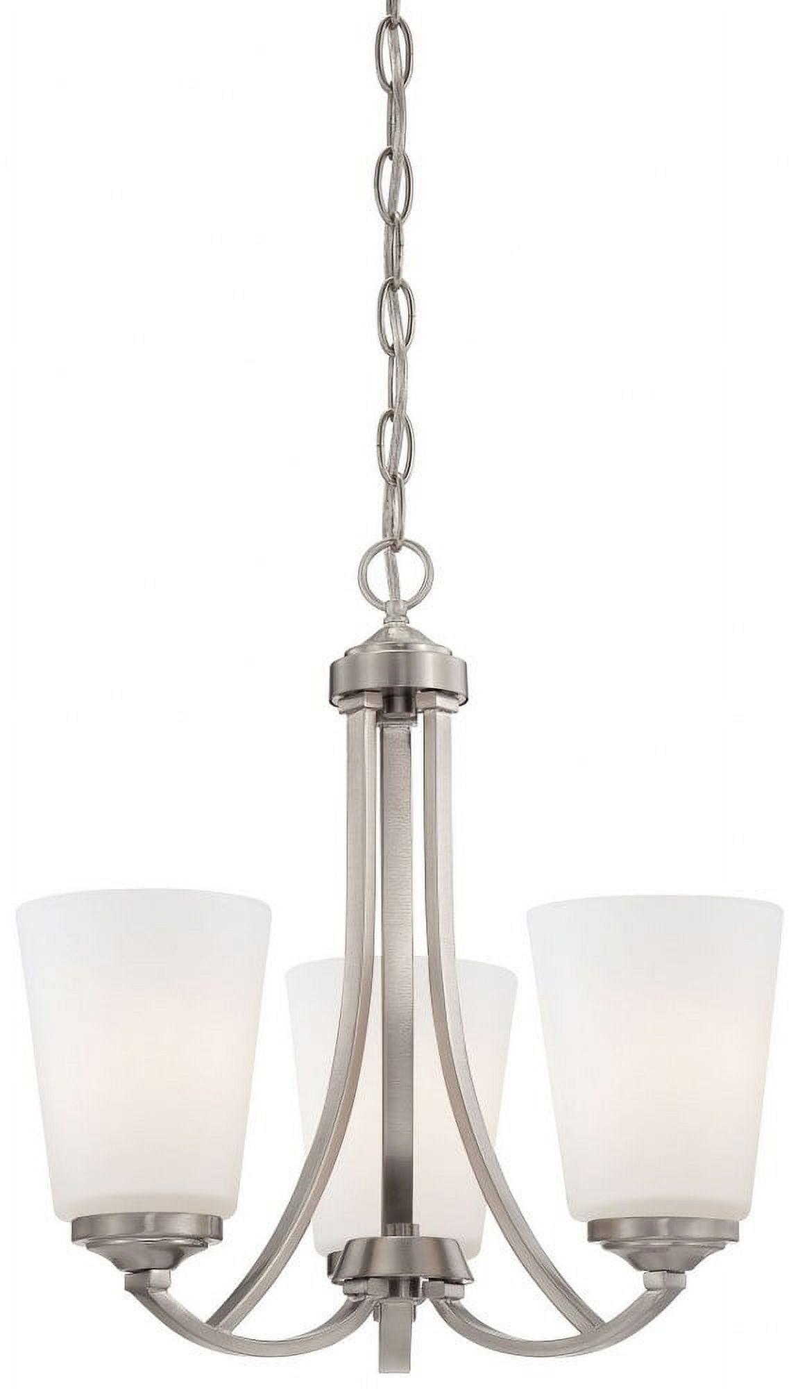 Minka Lavery 4963-84 Overland Park 3 Light Mini Chandelier in Brushed Nickel