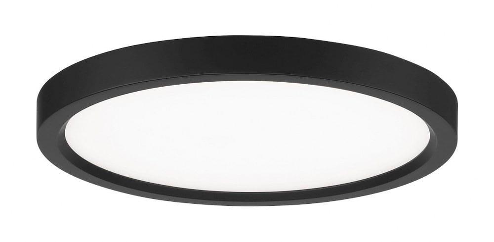 Coal Black 11" Round LED Flush Mount Ceiling Light