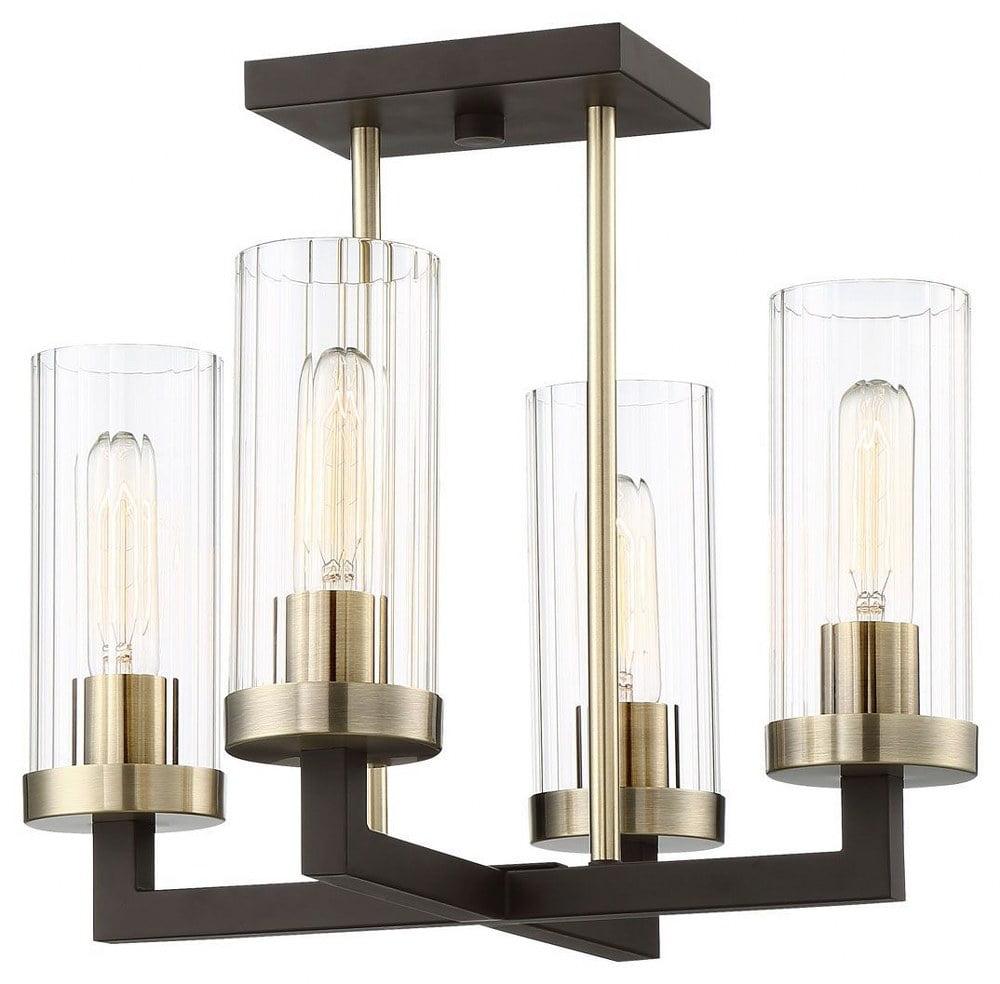 Ainsley Court 4-Light Semi-Flush Mount in Aged Kinston Bronze