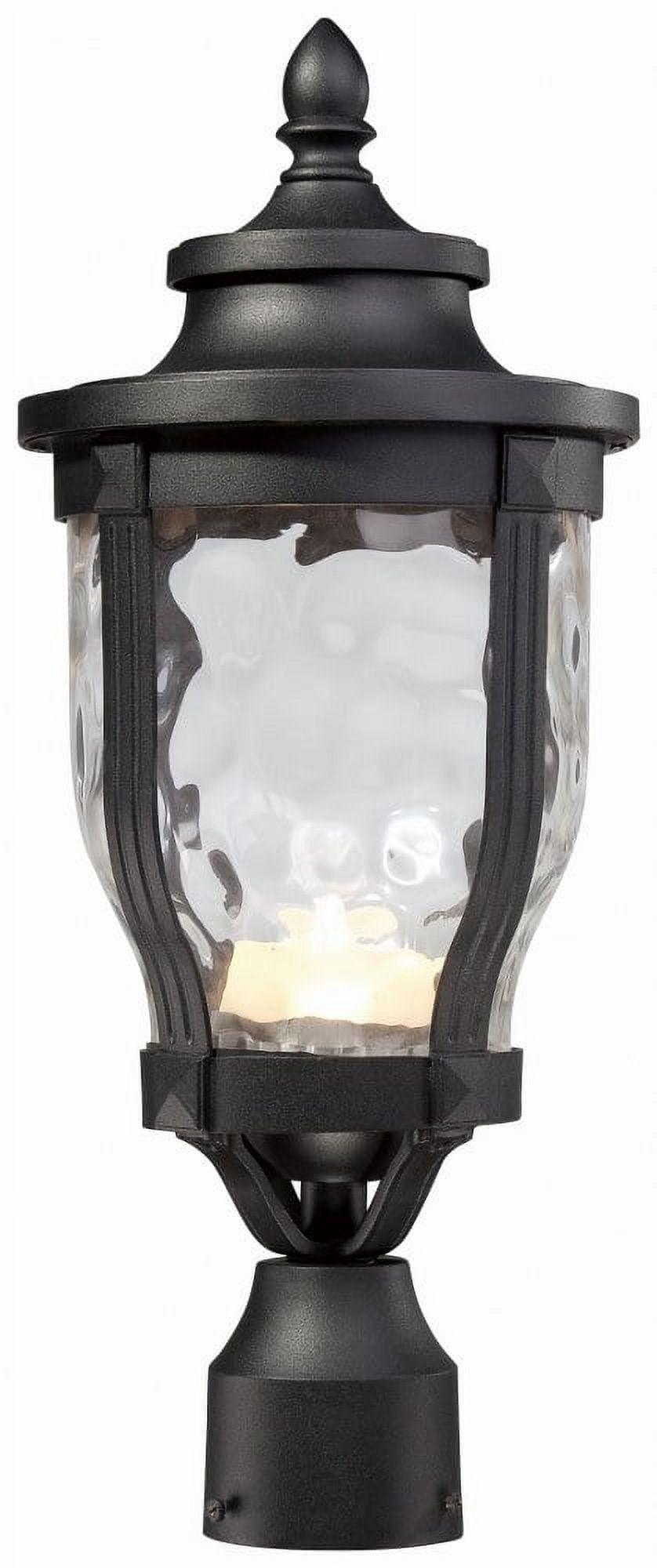 Minka Lavery Vintage Outdoor Post Light Fixture Black LED 19 1/4" Clear Hammered Glass for Post Exterior Barn Deck Porch Patio
