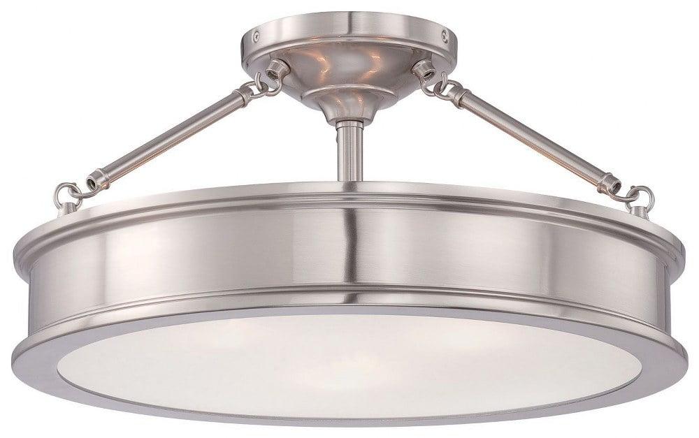 Minka Lavery - Harbour Point - 3 Light Semi-Flush Mount in Transitional Style -