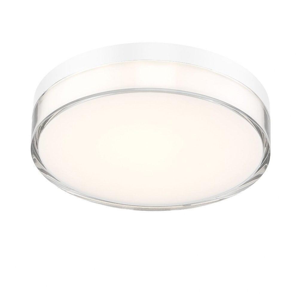 White Aluminum LED Indoor/Outdoor Flush Mount Light