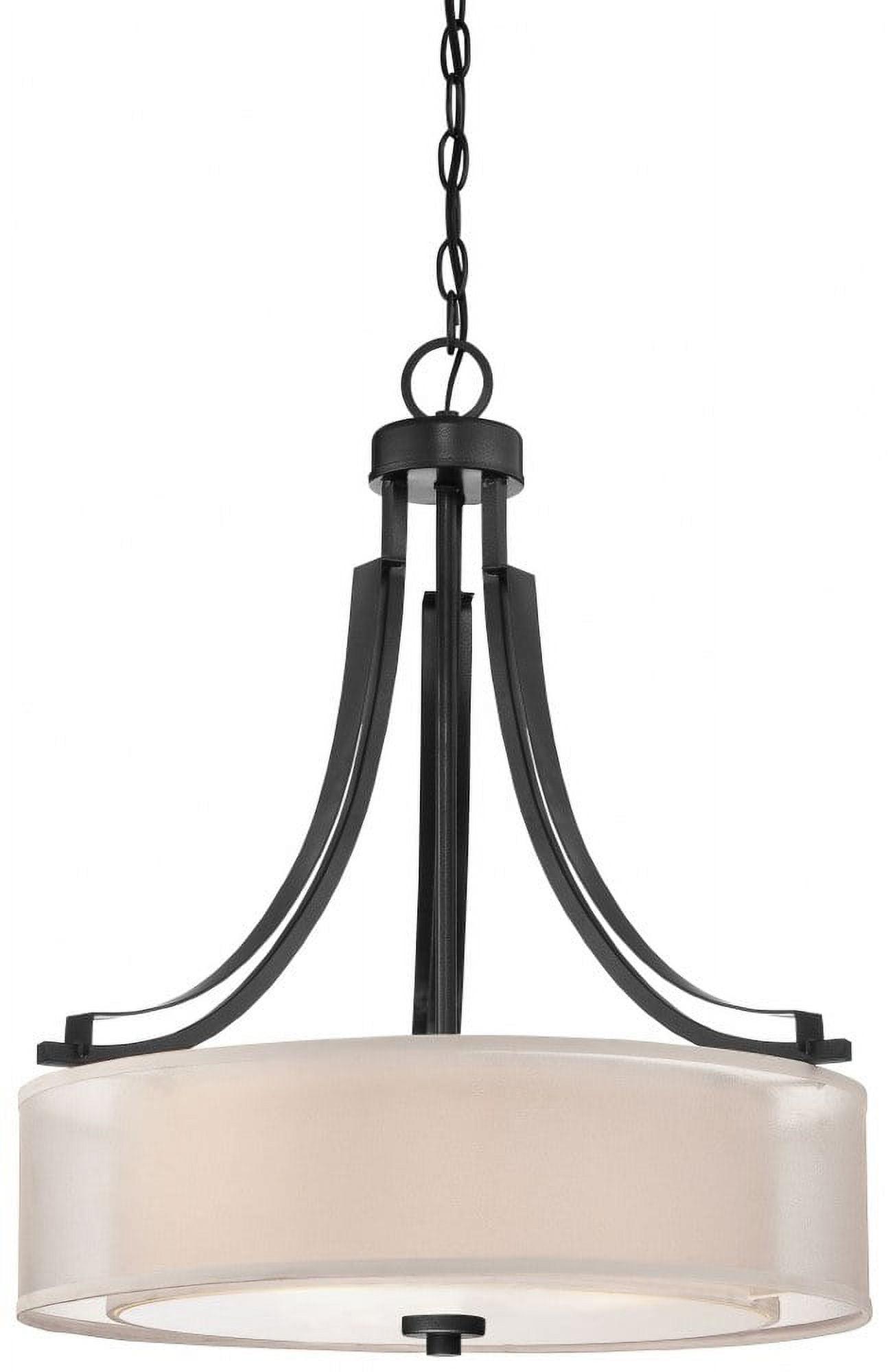 Minka Lavery Minka Parsons Studio 20 1/2" Wide Sand Coal Black Drum Pendant Light