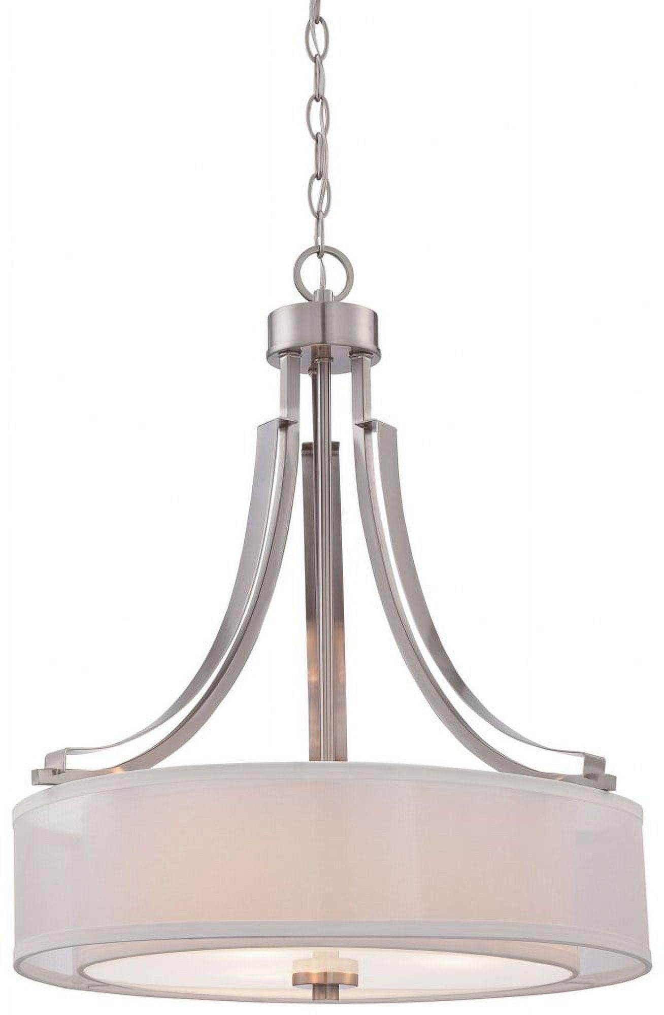 Minka Lavery - Parsons Studio - Pendant 3 Light Translucent Sliver Linen in