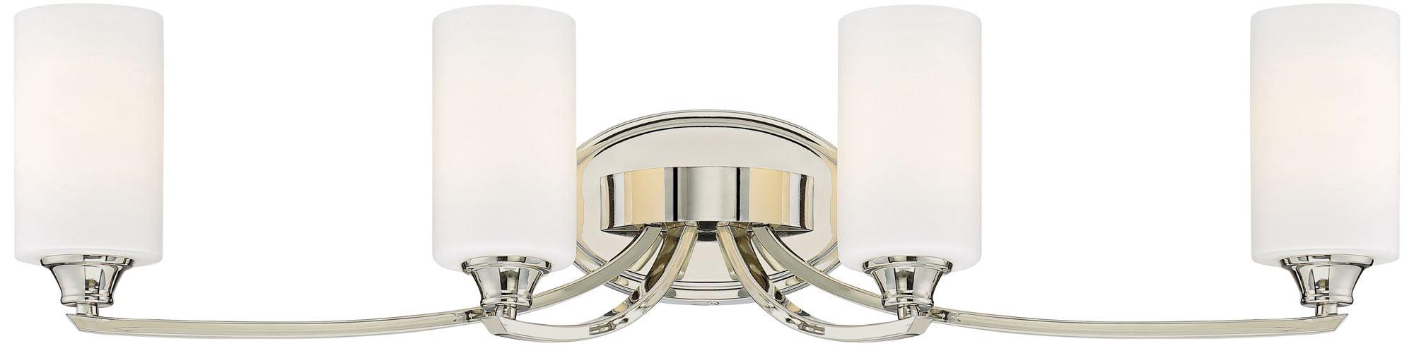 Polished Nickel 4-Light Cylinder Vanity Fixture