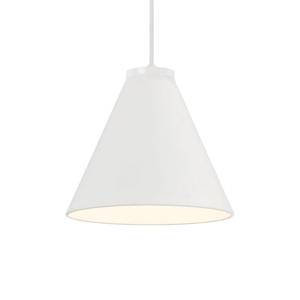 Mini White Glass and Metal Indoor/Outdoor Pendant Light