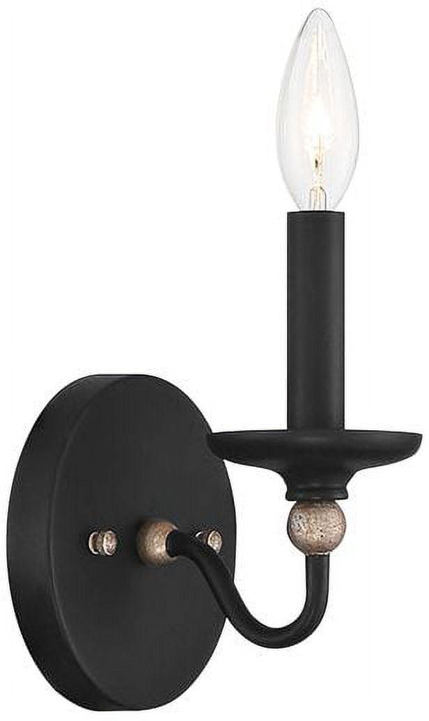 Black and Gold Dimmable Steel Wall Sconce