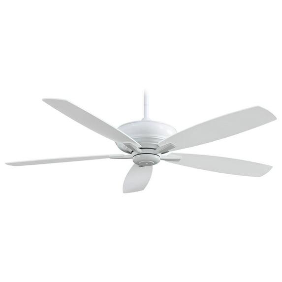 60" Minka Aire Modern Large Indoor Ceiling Fan with Remote Control White for Living Room Kitchen Bedroom Family Dining Home Office