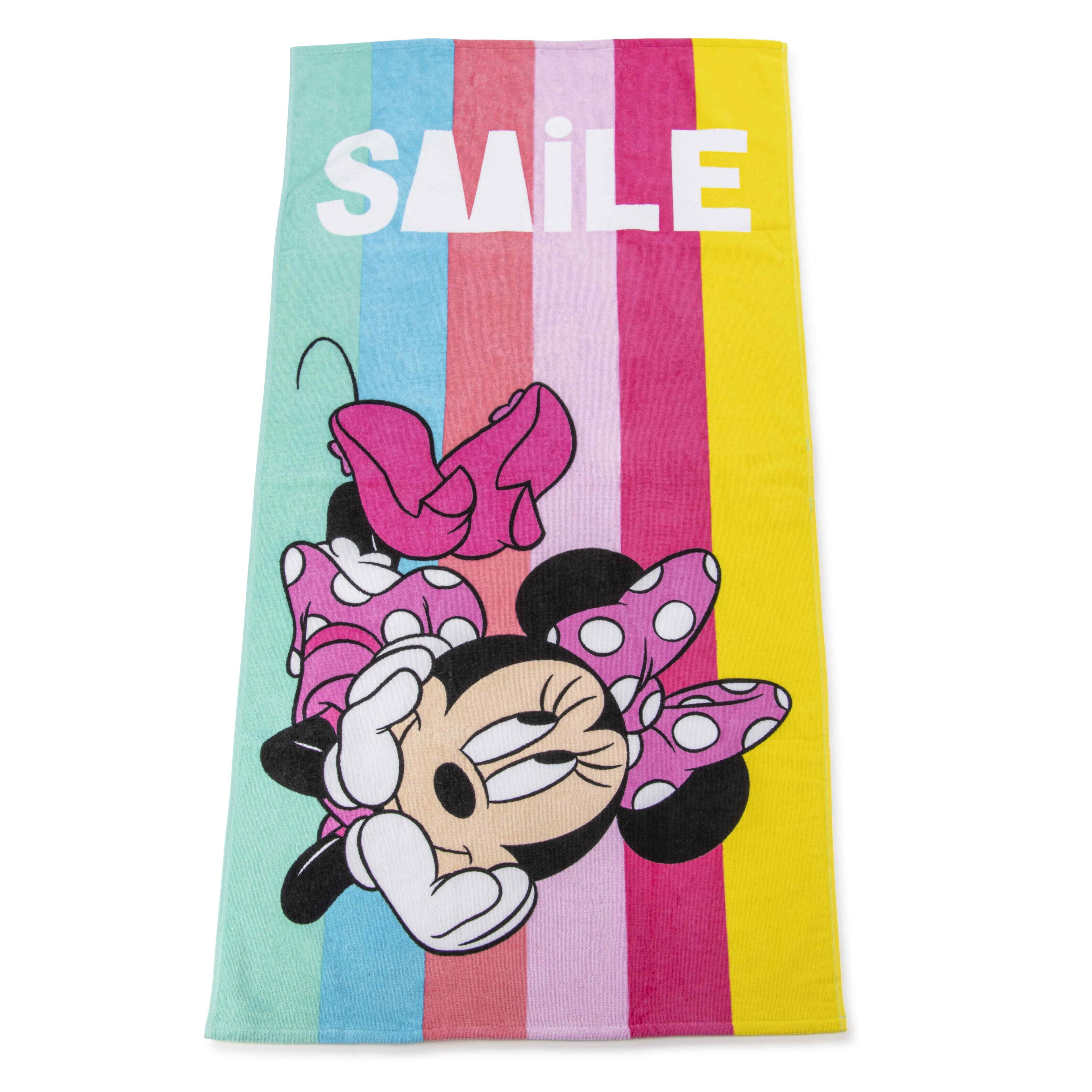 Minnie Mouse Kids 27" x 54" Bath Towel, Cotton, Multicolor, Disney