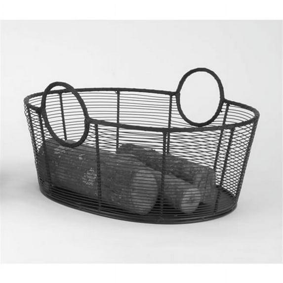 25.5" Large Hand-Woven Steel Harvest Basket: Sturdy O-Handles, Solid Base - ACHLA Designs