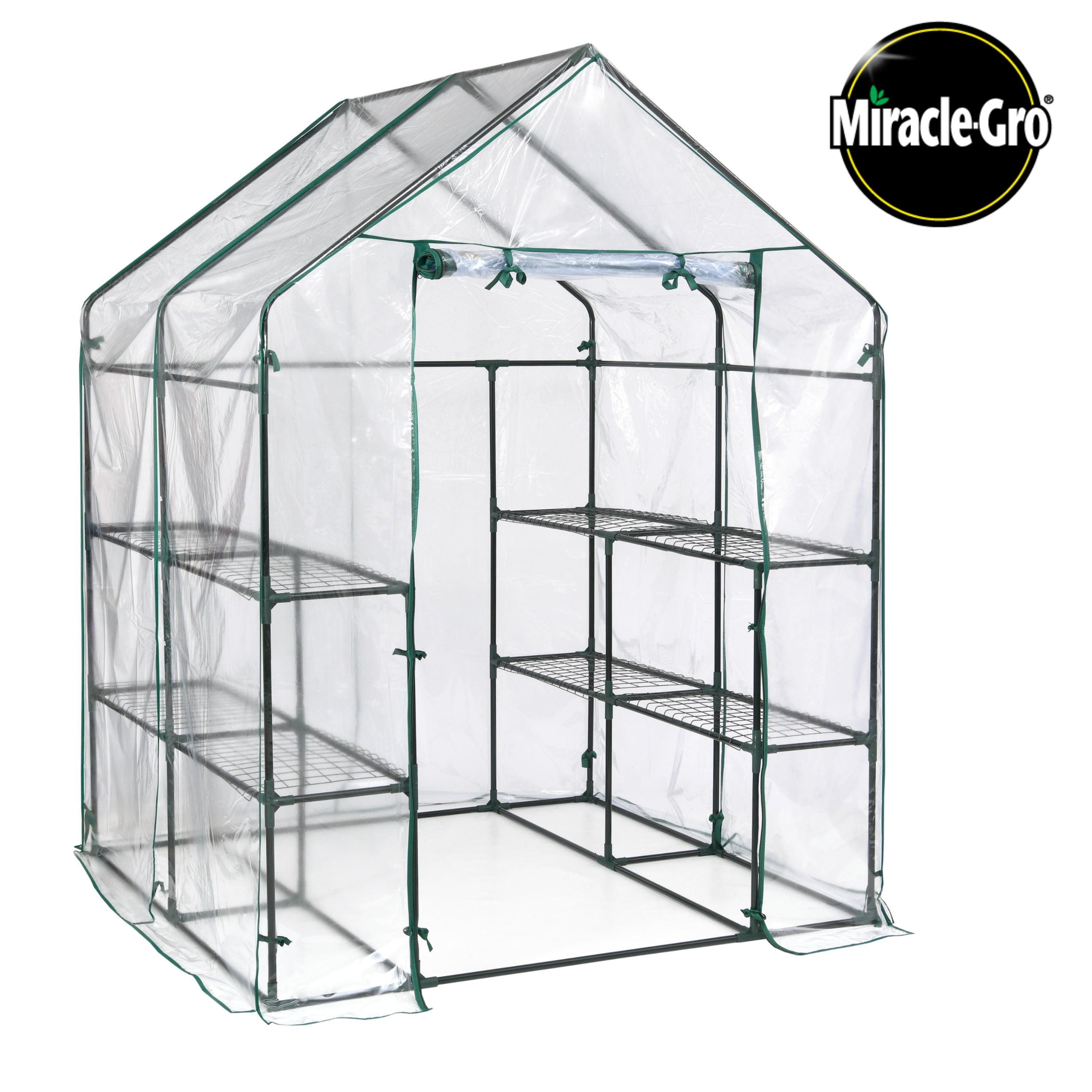 Miracle-Gro Clear PVC and Steel Mini Walk-in Greenhouse