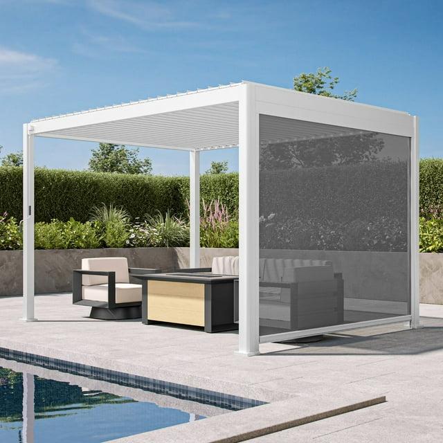 111 Aluminum Pull Down Privacy Screen for Pergola