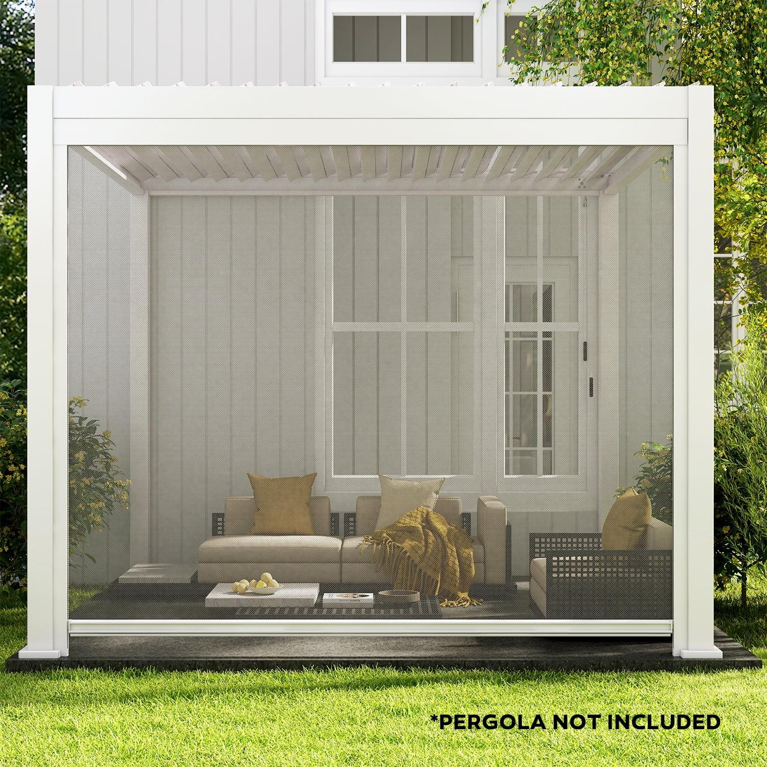 111 Aluminum Pull Down Privacy Screen for Pergola