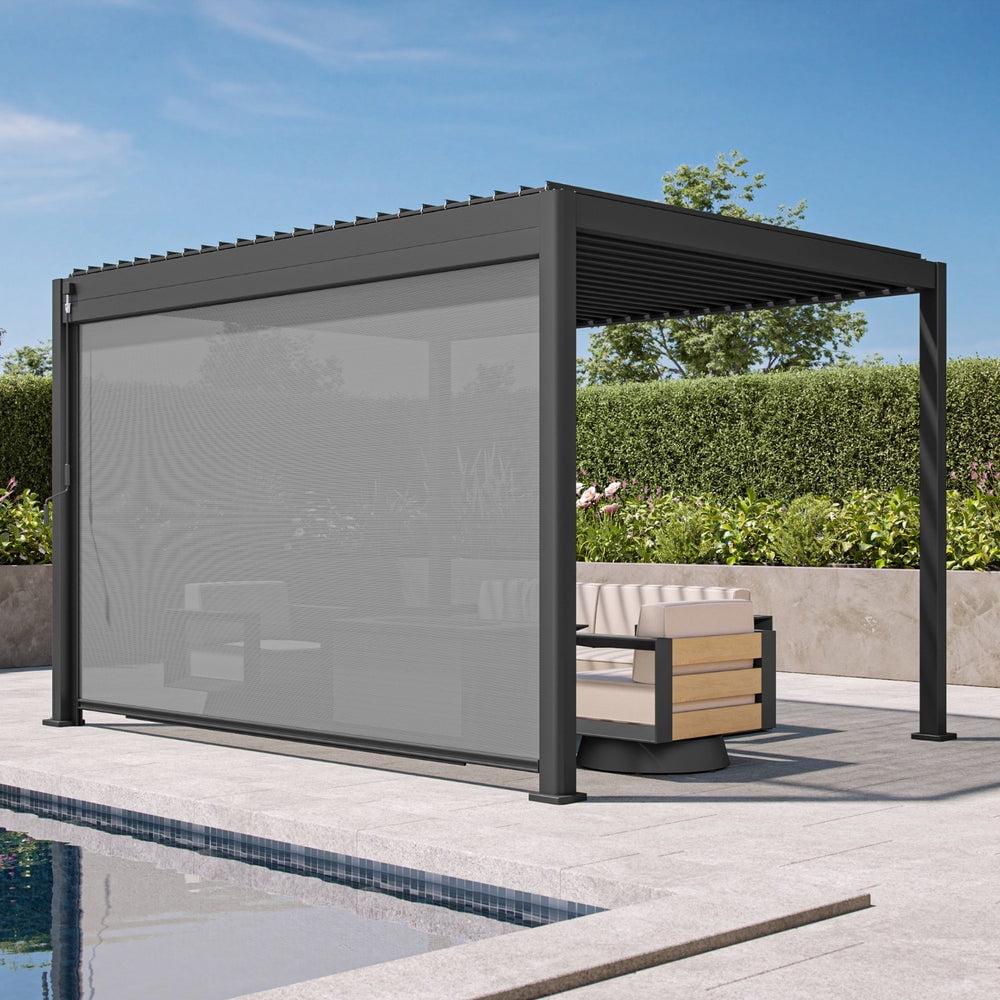Mirador 111 Aluminum Pull Down Privacy Screen for Pergola