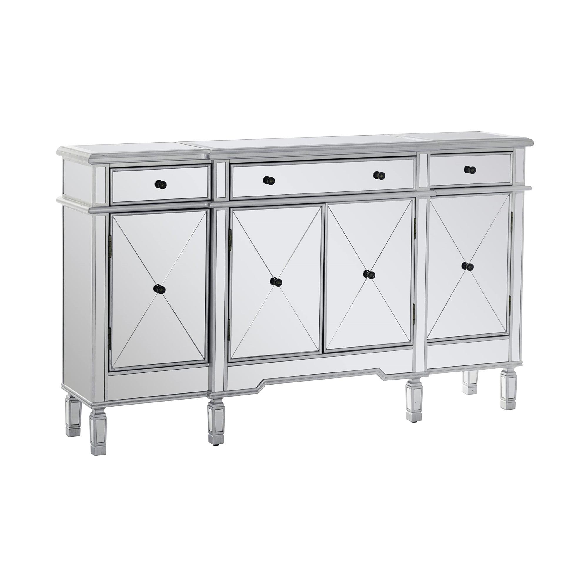 Powell Company Mirrored 4-Door 3-Drawer Console