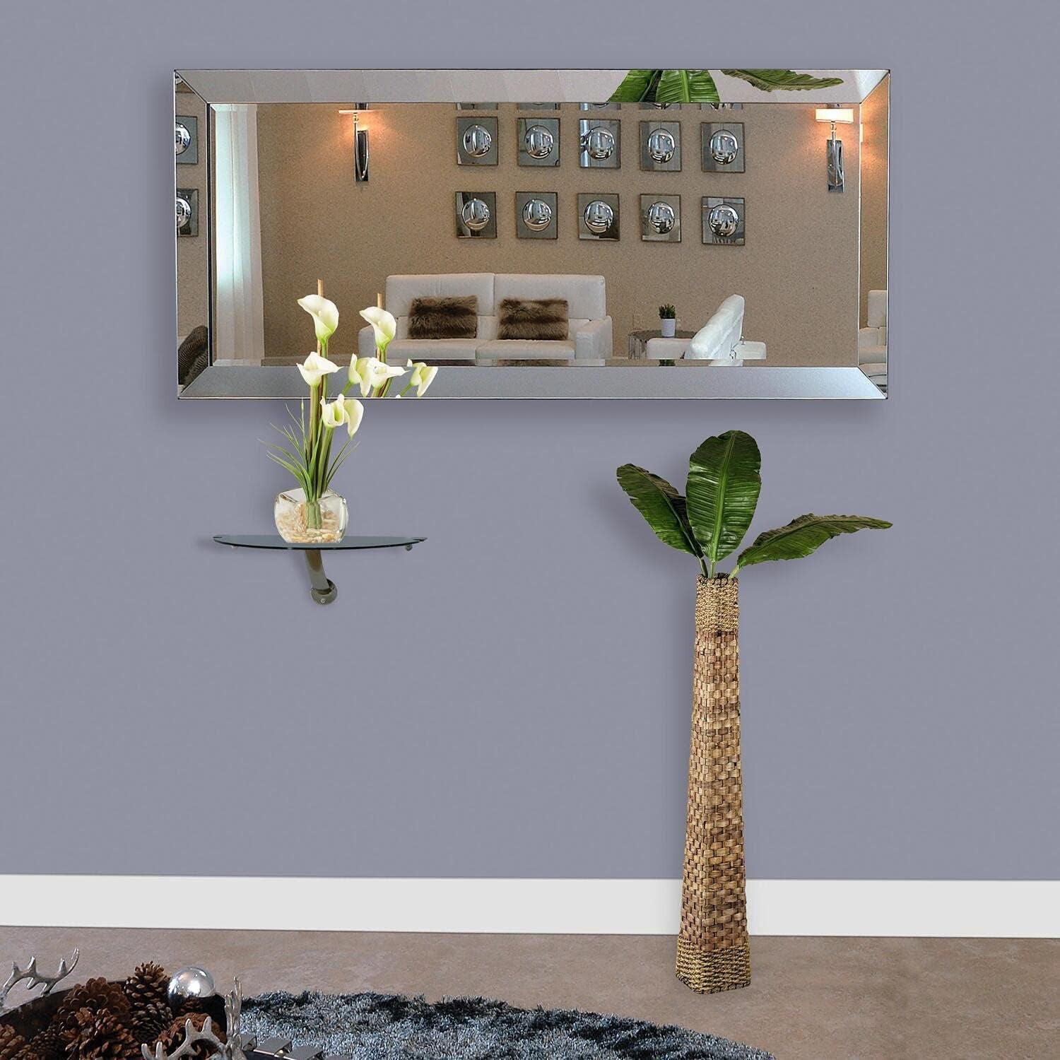 Elegant Frameless Rectangular Full Length Mirror 70" x 30"