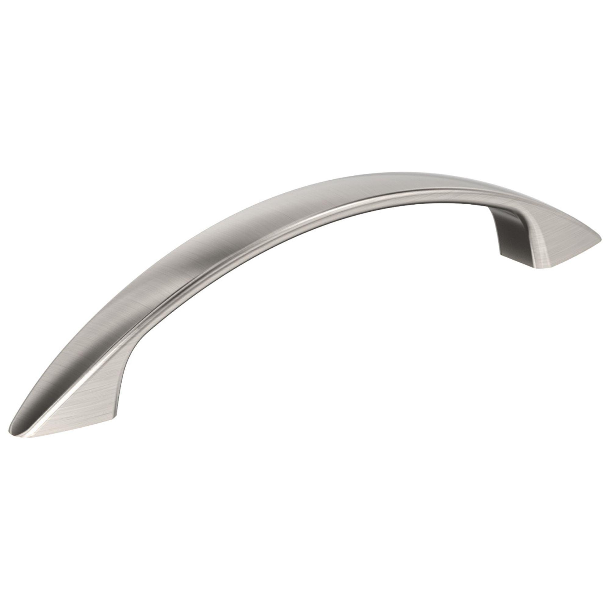 Brushed Satin Nickel 3-3/4" Center-to-Center Arch Cabinet Pull