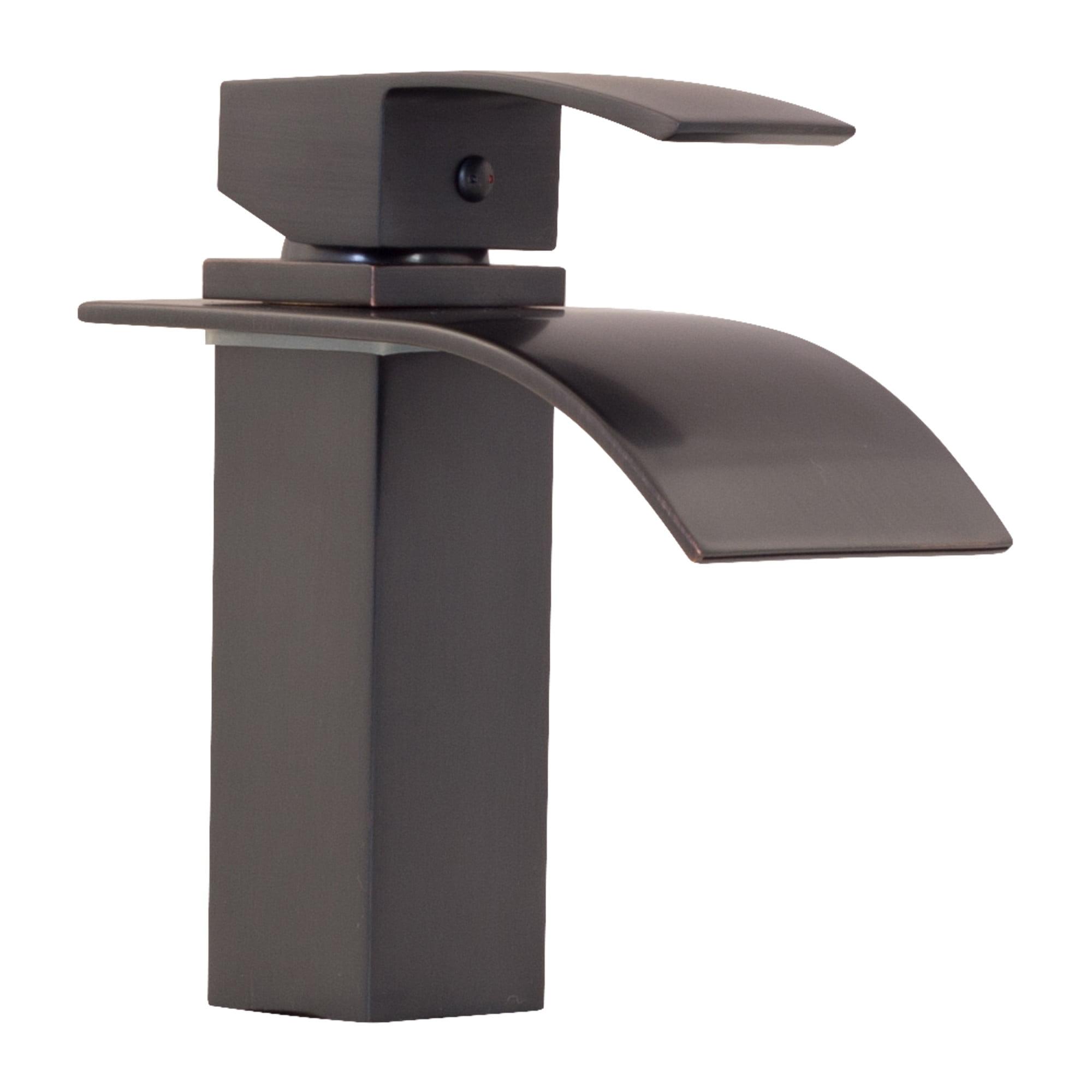 Elegant Bronze Waterfall Bathroom Faucet 7.25" Height