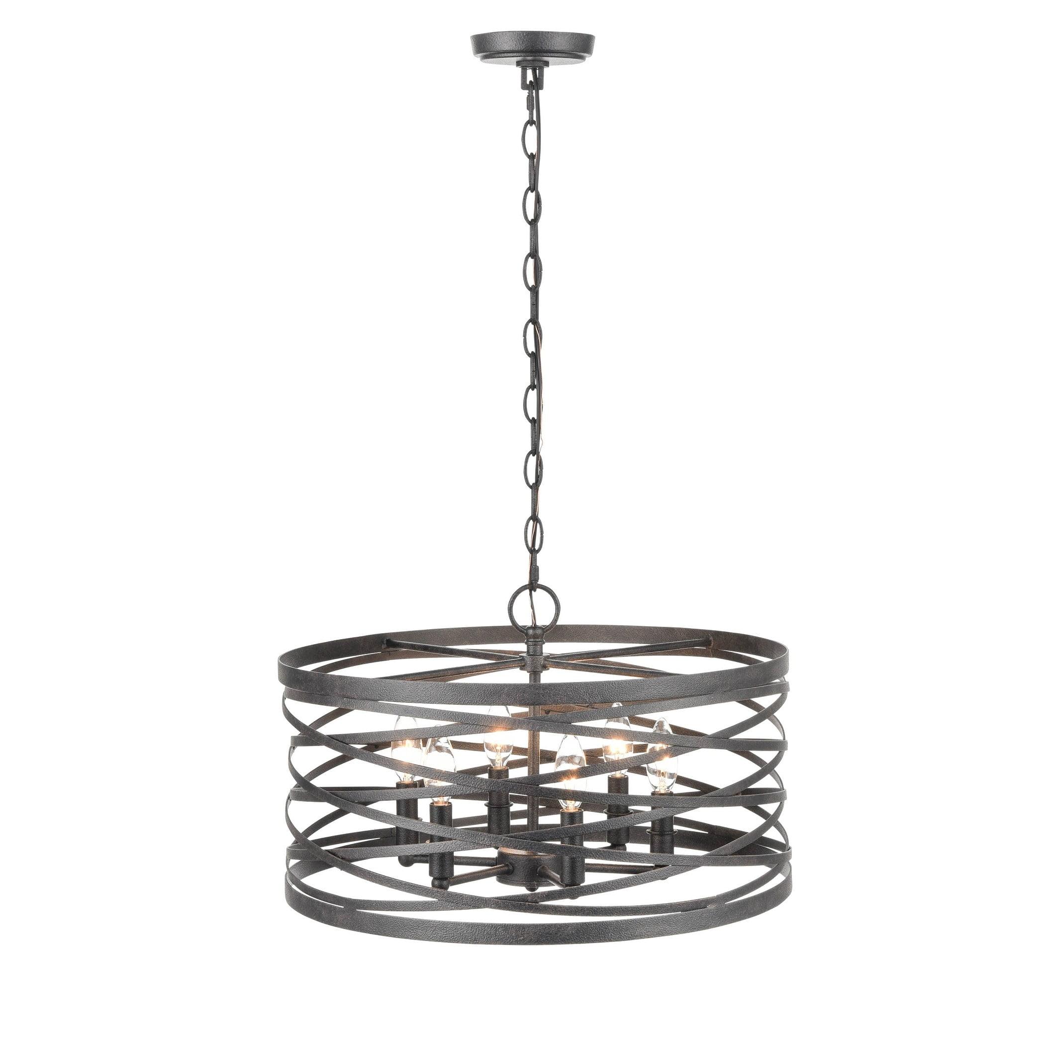 Miseno Ml72599 Annata 6 Light 20" Wide Drum Chandelier - Weathered Iron