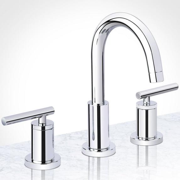 Miseno MNO1343CP Mia Widespread Bathroom Faucet with Brass Push-Pop Drain Assembly, Polished Chrome