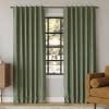 Sun Zero Faux Dupioni Silk Thermal Extreme 100% Blackout Back Tab Curtain Panel