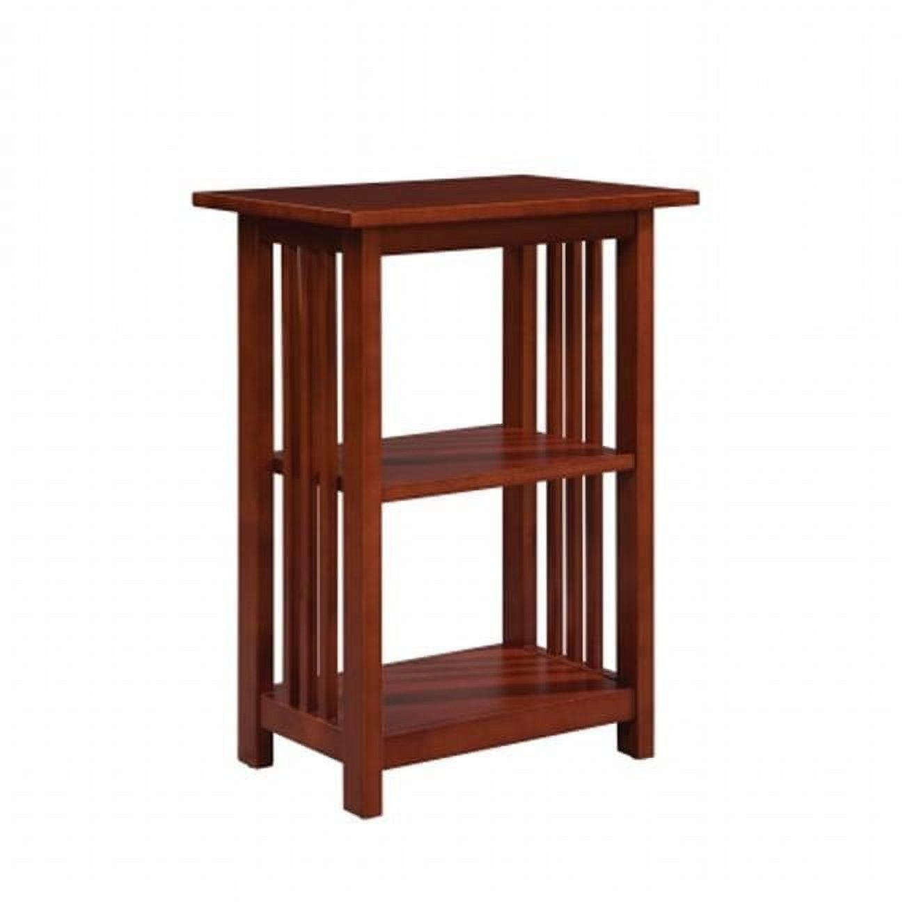 Modern 2 Shelf End Table Cherry - Alaterre Furniture: Hardwoods, Stainless Steel Hardware, Fixed Shelf