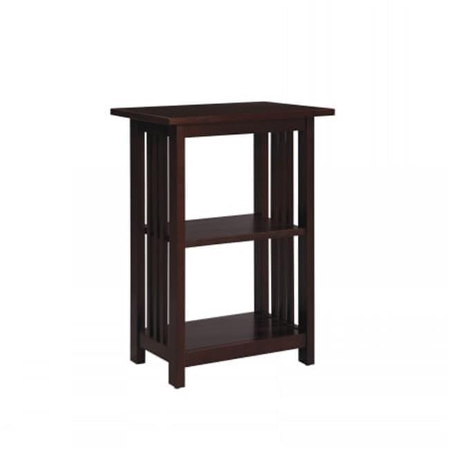 2-shelf End Table Wood Espresso - Alaterre Furniture
