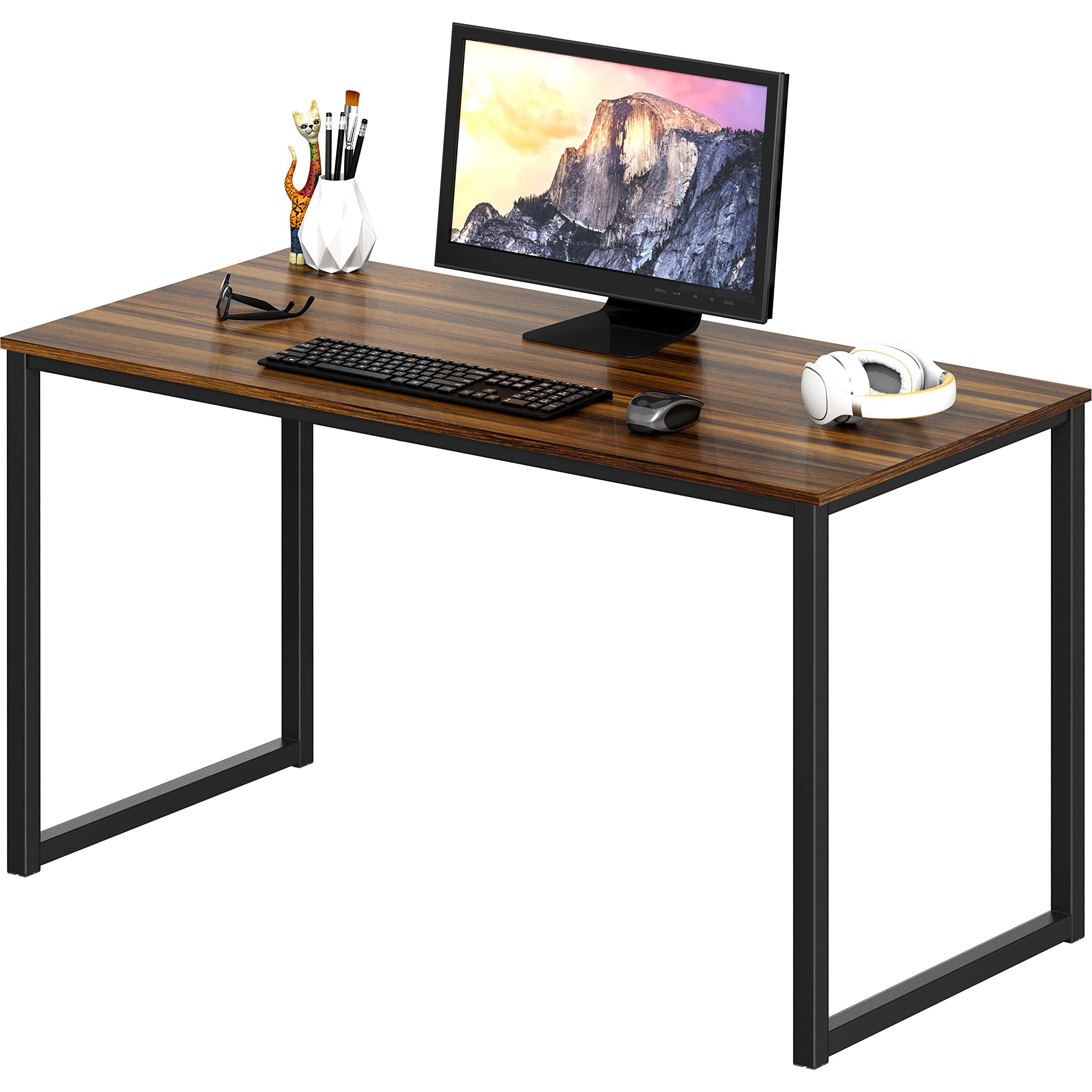 Walnut 40-Inch Rectangular Computer Desk with Engineered Wood Top