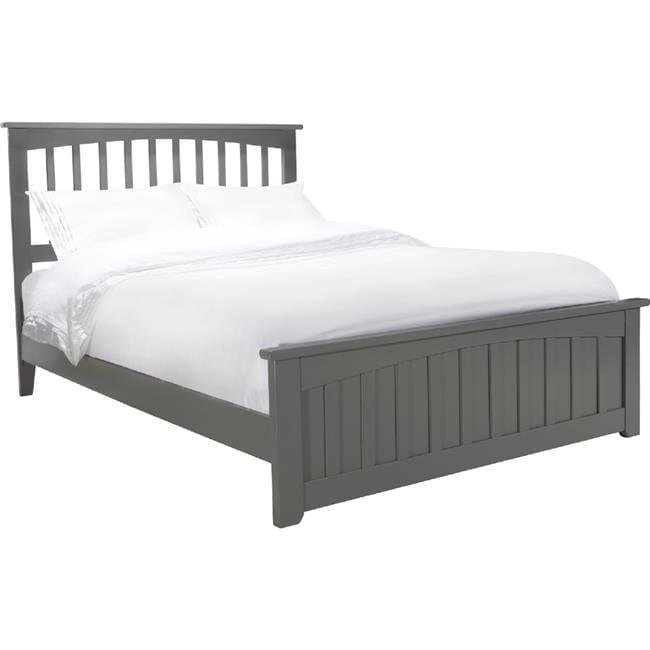 Mission Low Profile Solid Wood Platform Bed with Matching Footboard