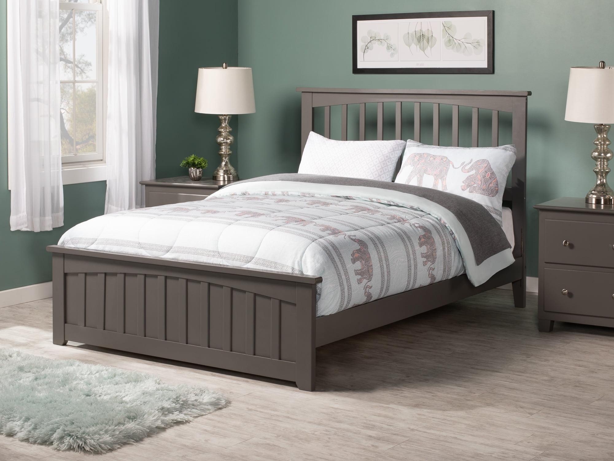 Mission Low Profile Solid Wood Platform Bed with Matching Footboard