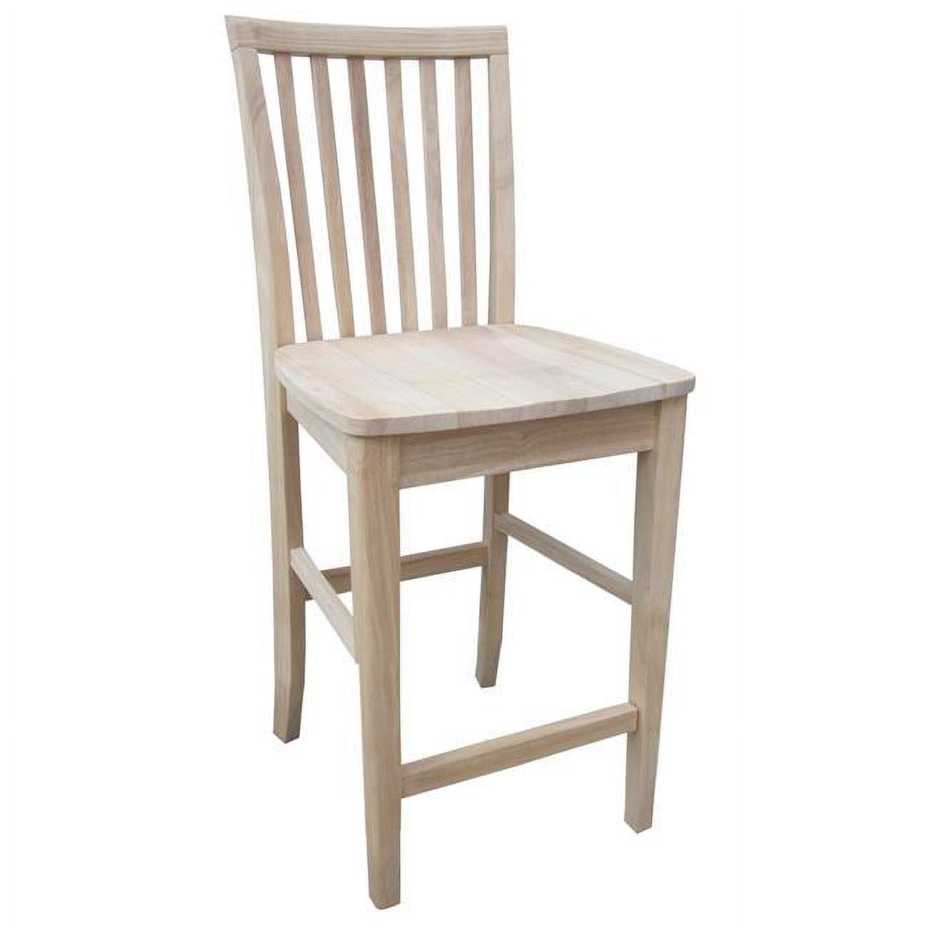 Adjustable Natural Parawood Mission 24" Counter Stool