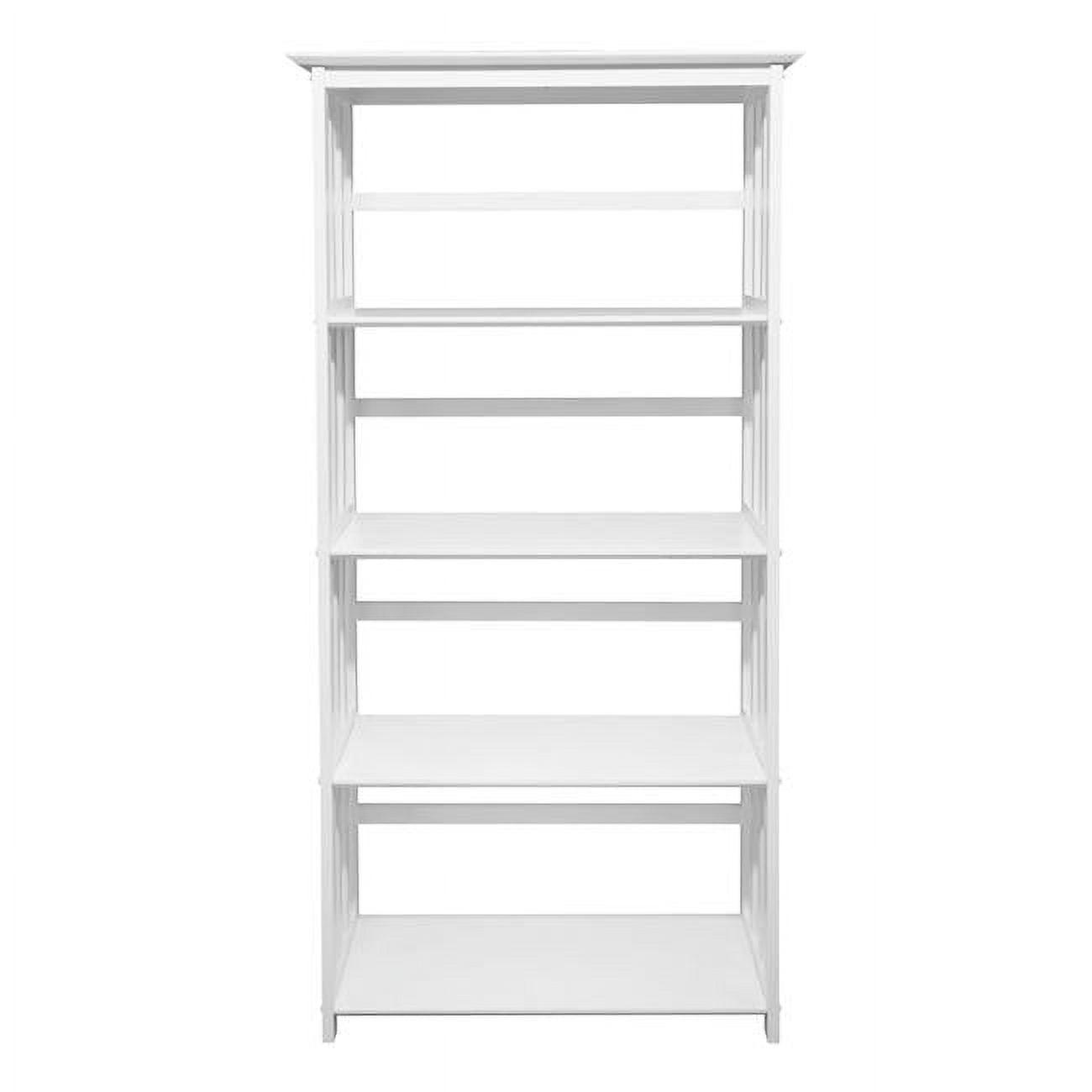 Mission Style White Pine 5-Shelf Open Back Bookcase