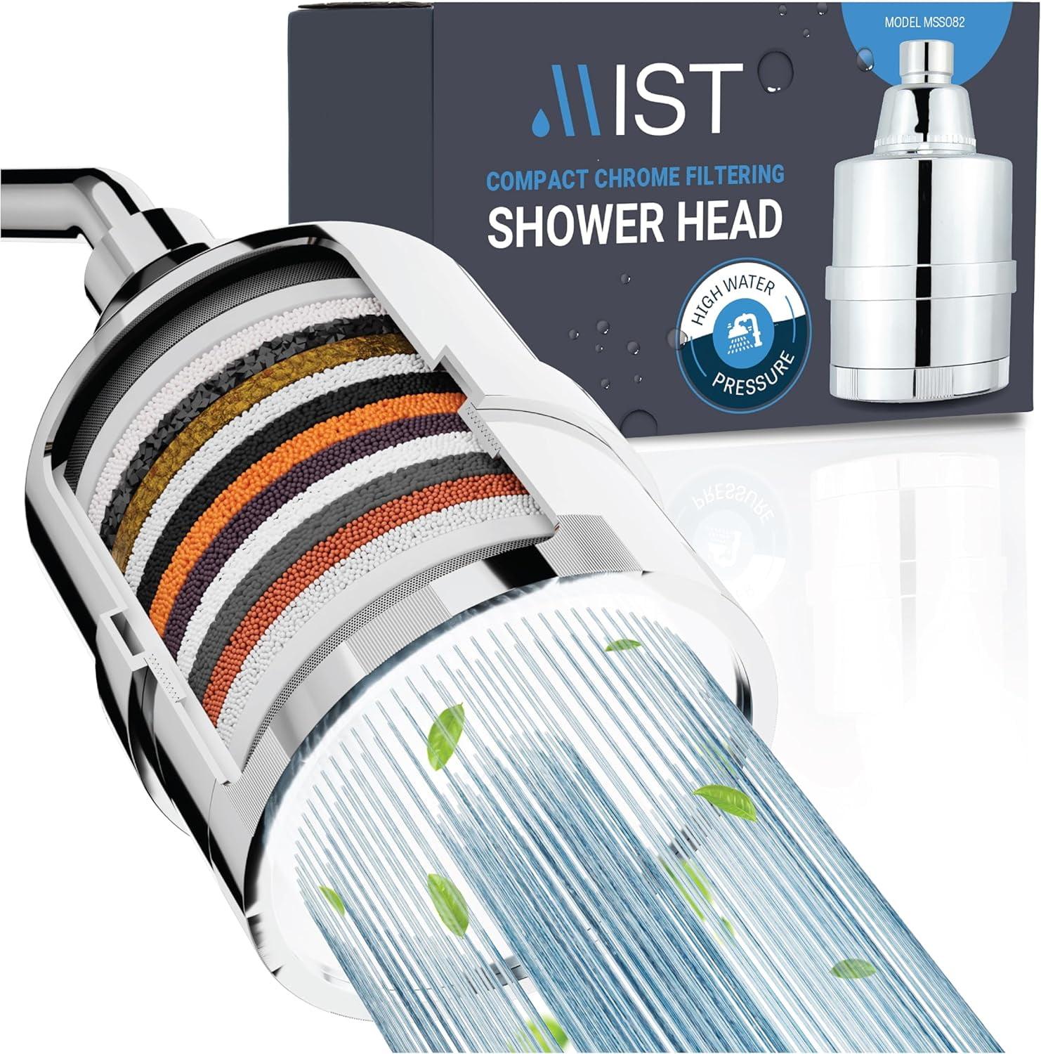 Rain Fixed Shower Head 2.5 GPM GPM with Water Filtration