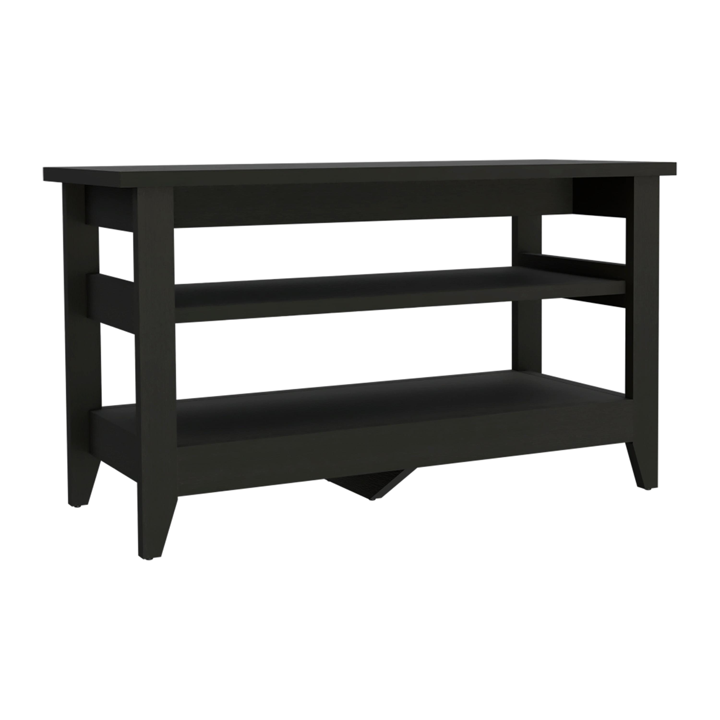 Misuri Storage Bench with 4 Legs and 2 Open Shelves