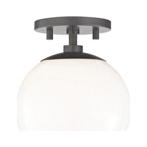 Mitzi Stella 1 - Light Semi-Flush Mount in  Old Bronze White Shade
