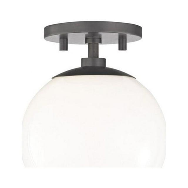 Mitzi Stella 1 - Light Semi-Flush Mount in  Old Bronze White Shade