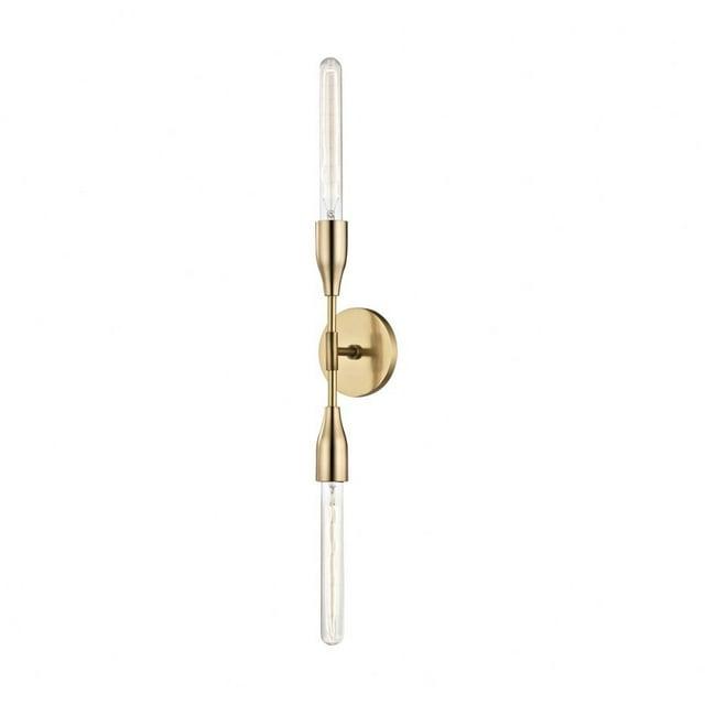 Mitzi H116102 Tara 2 Light 4-3/4" Wide Wall Sconce - Brass