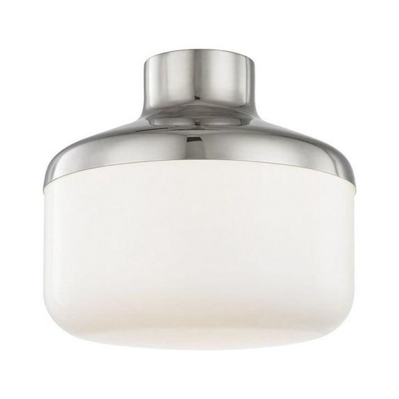 Mitzi H144501l Livvy 1 Light 12" Wide Semi-Flush Ceiling Fixture - Nickel