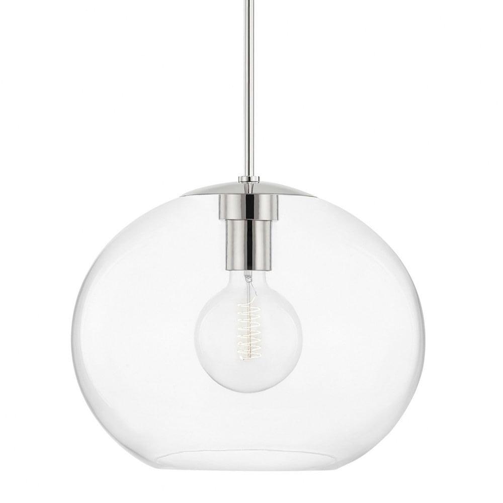 Mitzi Margot 1 - Light Pendant in  Polished Nickel Clear Shade