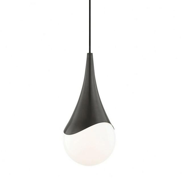 Mitzi Ariana 1 - Light Pendant in  Old Bronze Opal Glossy Glass Shade  Shade