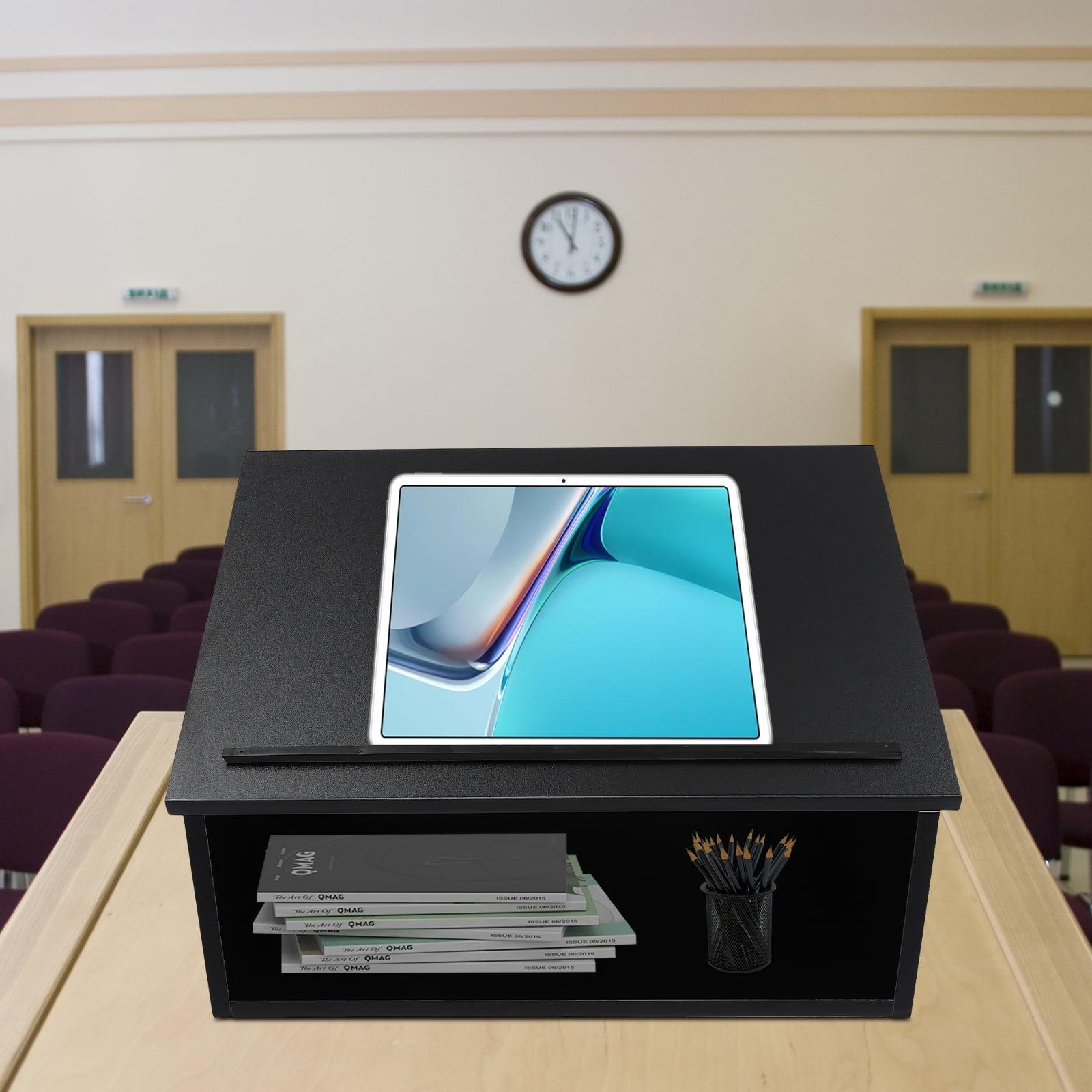 13.5'' Wood Tabletop Lectern with Storage