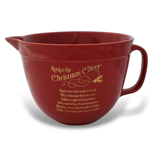 Abbey Gift Red Recipe for Xmas Cheer Mixing Bowl, Multi