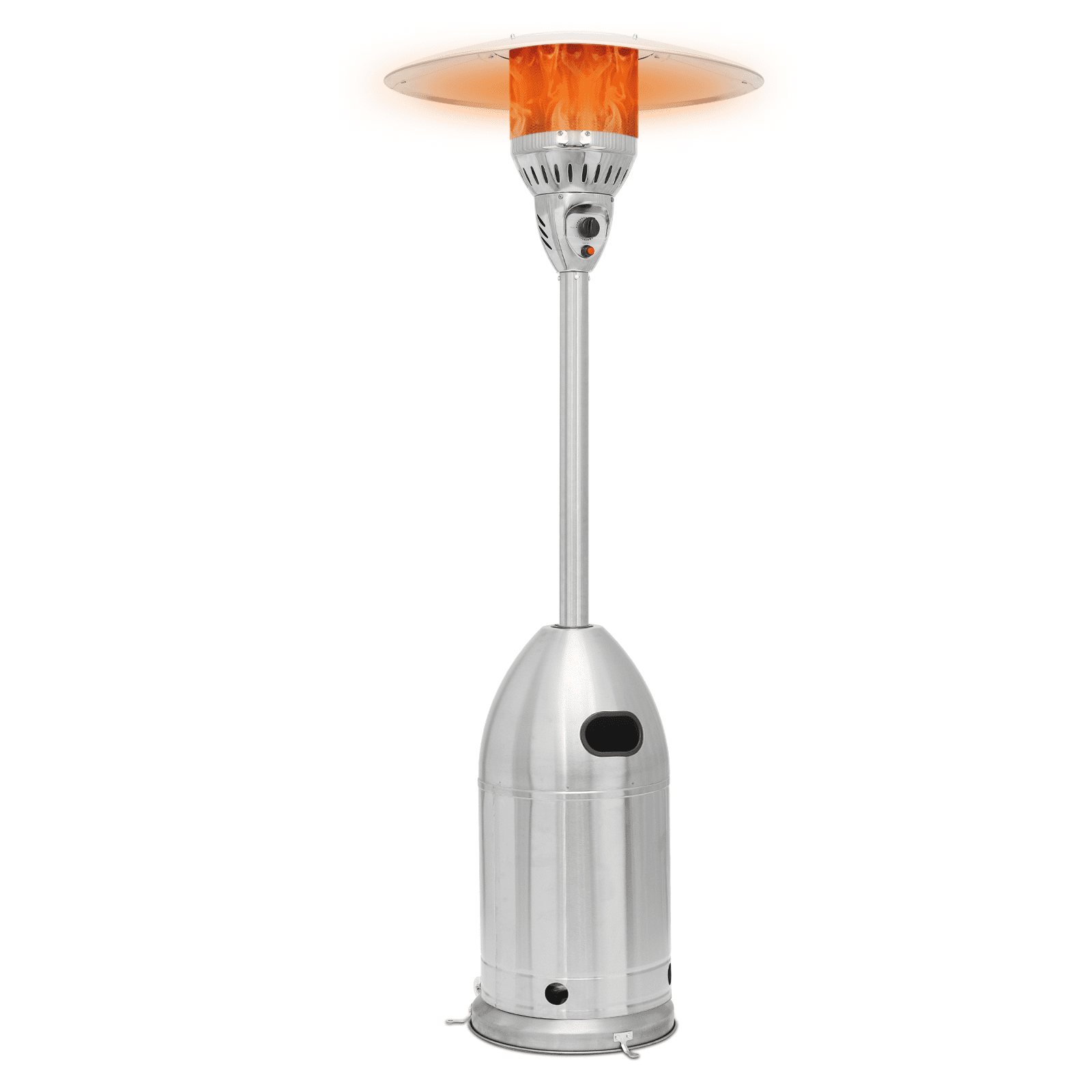 Silver 41,000 BTU Propane Patio Heater with Wheels