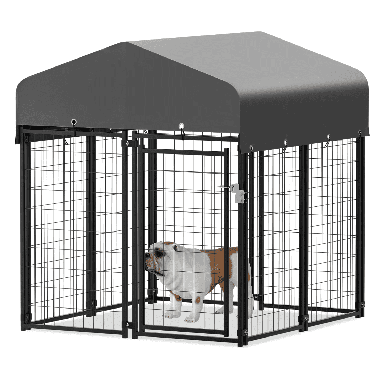 MoNiBloom 4ft x 4.25ft x 4.5ft Outdoor Dog Kennel with UV Protection Waterproof Cover, Dog Playpen Enclosure